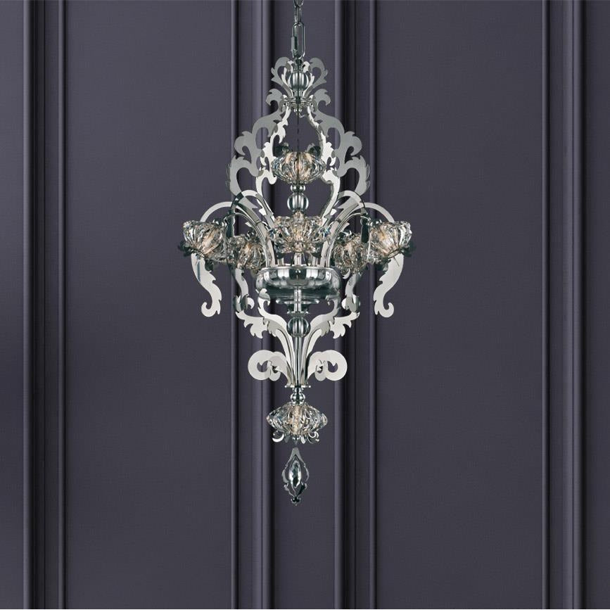 LAMP. COLGANTE BROCADE NEGRO 7L G9 40W