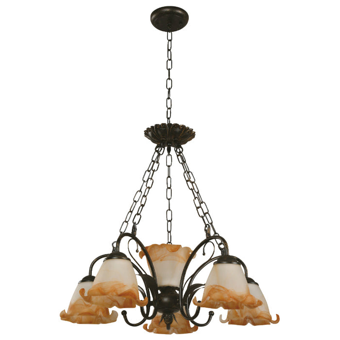 Lámpara Techo Bronce 6L E27 60W