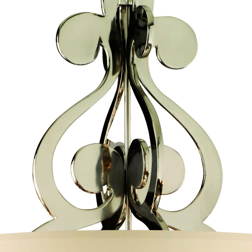 LAMP. COLGANTE CALLIGRAPHY PEQUEÑO NIQUEL PULIDO 8L E12 60W