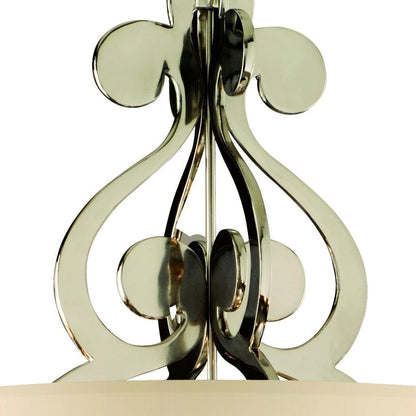 LAMP. COLGANTE CALLIGRAPHY PEQUEÑO NIQUEL PULIDO 8L E12 60W