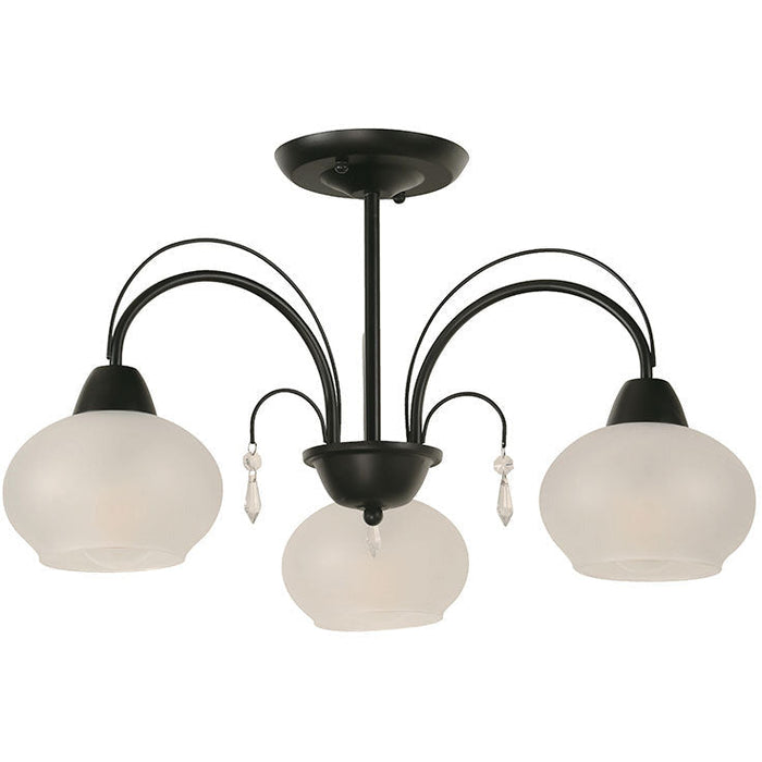 Lámpara Techo Negro 3L E27 40W