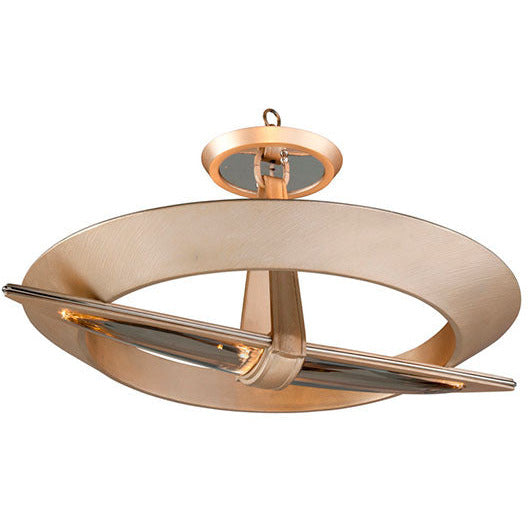 LAMP. TECHO SEMI-FLUSH SUBLIME PLATEADO 6L E12 60W