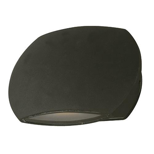 LAMP. LED EXT. PARED NEGRO 2L 3W 85-265V 3000K