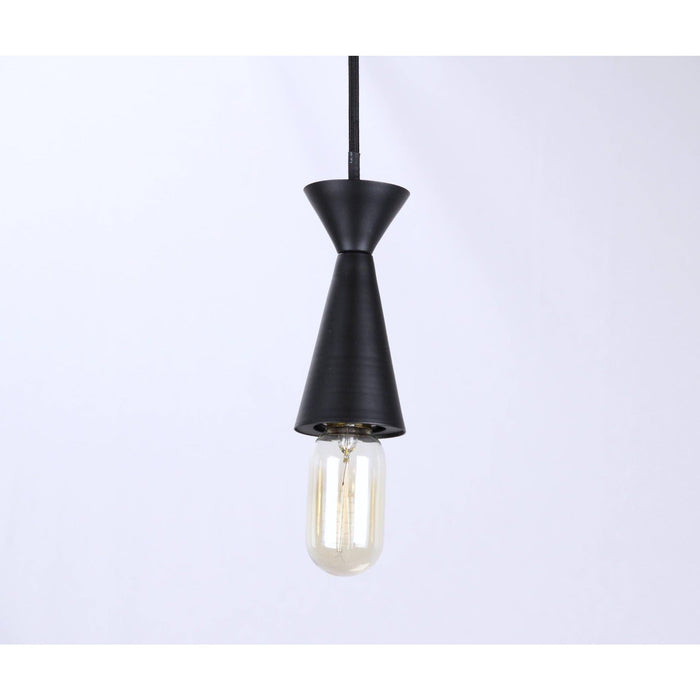 LAMP. COLGANTE NEGRO 1L E27 60W