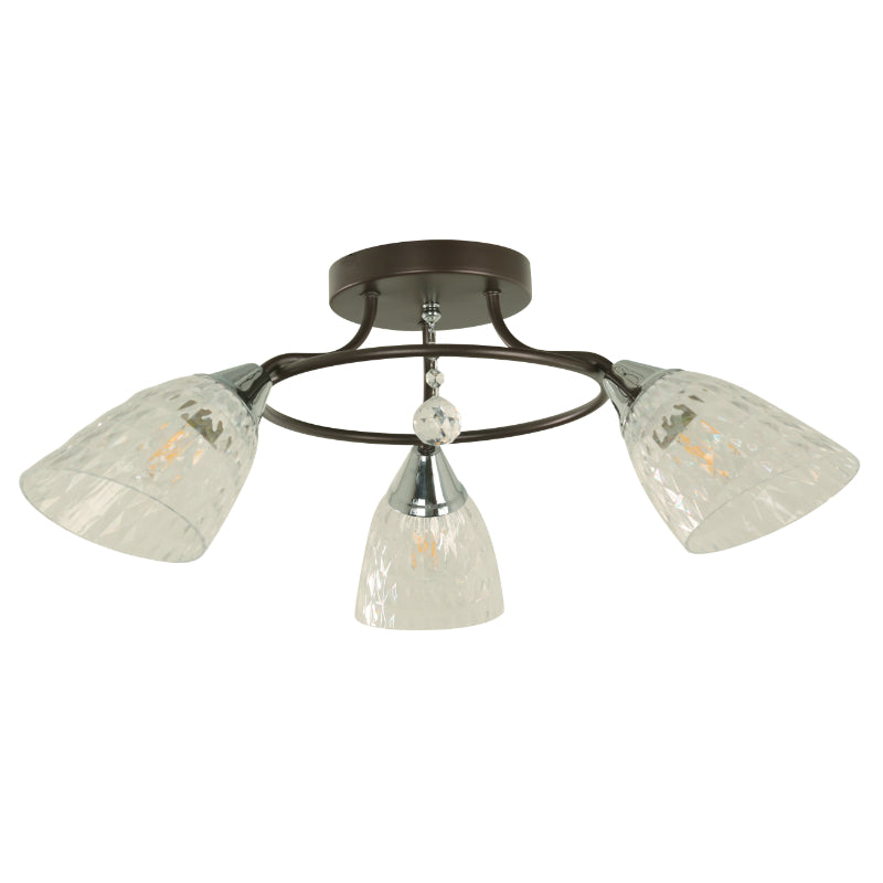 LAMP. TECHO BRONCE CROMADO 3L E27 10W