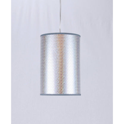 LAMP. COLGANTE PLATEADO 1L E27 60W