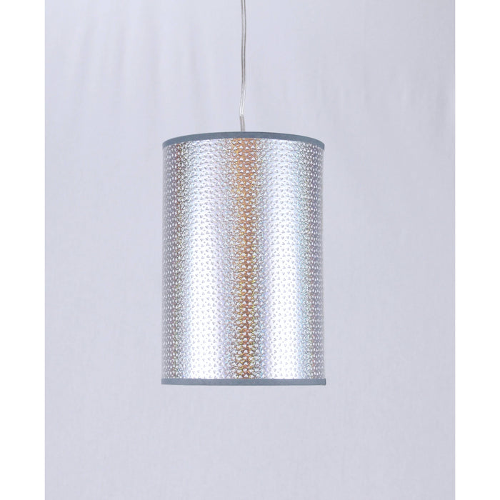 LAMP. COLGANTE PLATEADO 1L E27 60W