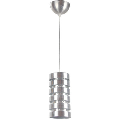 LAMP. COLGANTE PLATEADO 1L E27 60W
