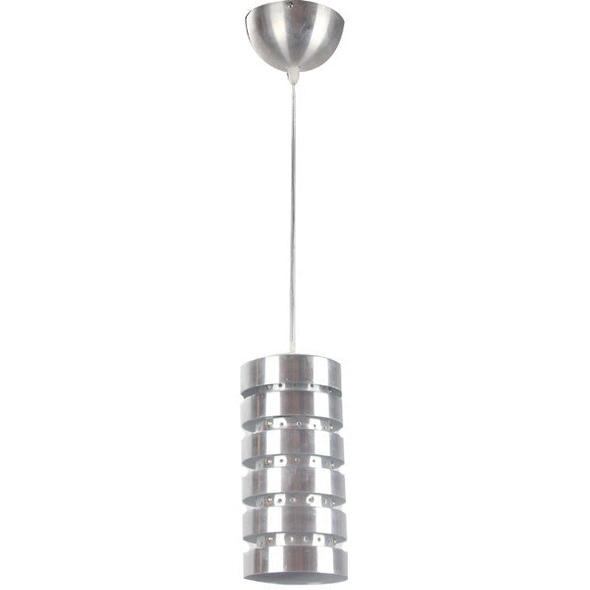 LAMP. COLGANTE PLATEADO 1L E27 60W