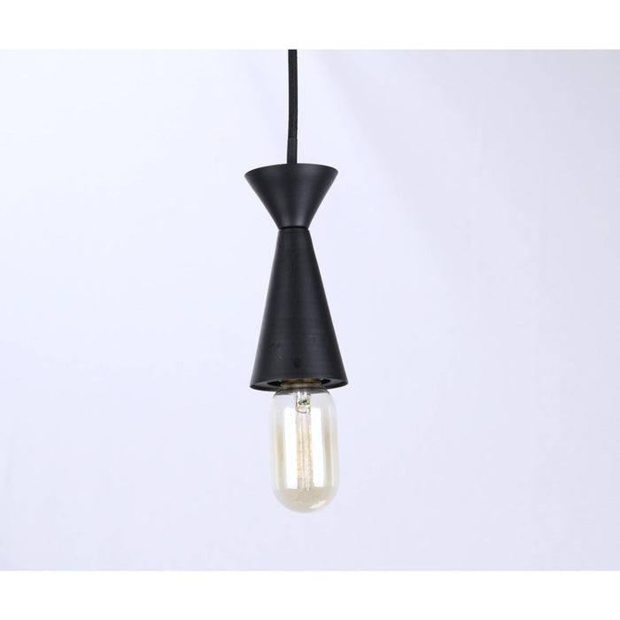 LAMP. COLGANTE NEGRO 1L E27 60W