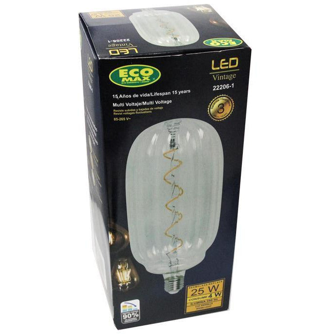 BOMBILLO LED FILAMENTO T110 E27 4W 85-265V 2200K