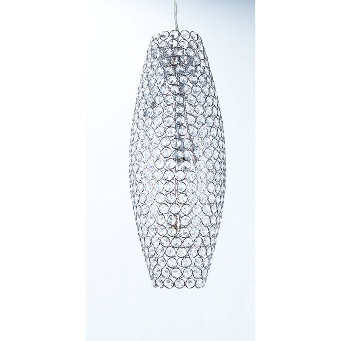 LAMP. COLGANTE CRISTAL CROMO 4L G9 40W