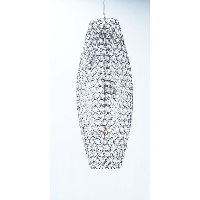 LAMP. COLGANTE CRISTAL CROMO 4L G9 40W