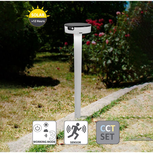 LAMP. EXT. POSTE FIORINA SOLAR GRIS 1L 2W CCT 280LM