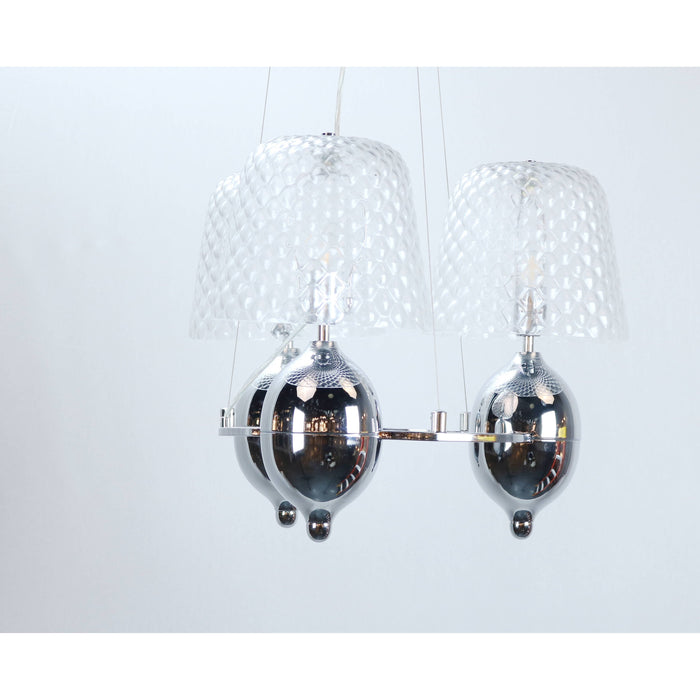 LAMP. TECHO CROMO 3L E27 60W