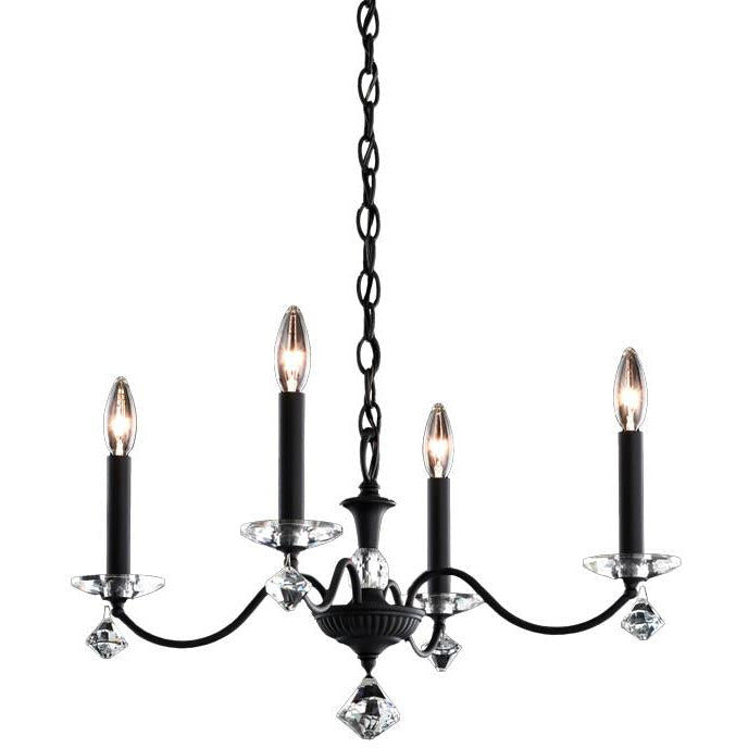LAMP. COLGANTE CHANDELIER MODIQUE NEGRO 4L E12 60W DIM