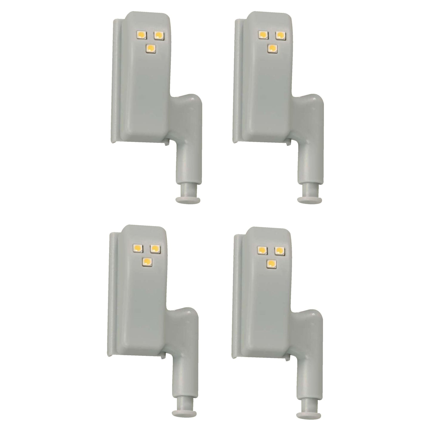 LAMP. LED PARED PEQUEÑO GRIS 12V 3000K GABINETE 4 PIEZAS