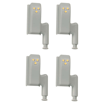LAMP. LED DE BISAGRA PARA GABINETE GRIS 12V 3000K 4 PIEZAS CON SENSOR