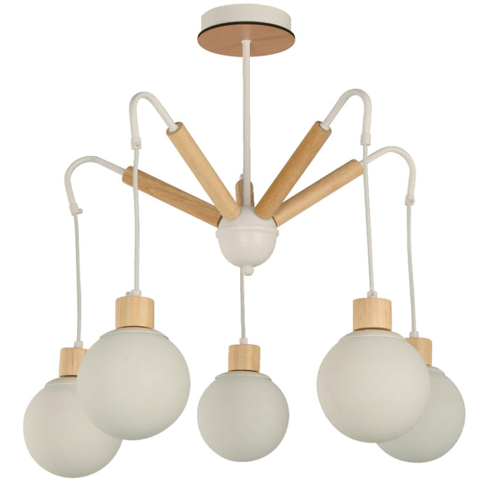 LAMP. COLGANTE BLANCO 5L E27 40W