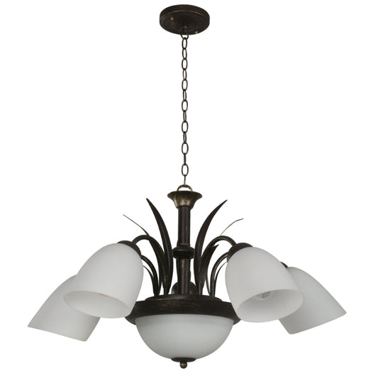 LAMP. TECHO BRONCE ANTIGUO 7L E27 60W