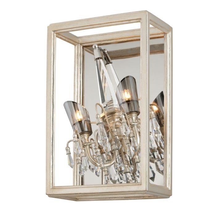 LAMP. APLIQUE HOUDINI PLATEADO Y DORADO 2L E12 60W