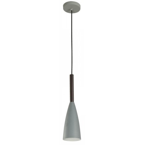 LAMP. COLGANTE GRIS 1L E27 40W