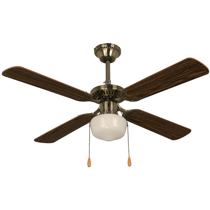VENTILADOR DE TECHO 42" BRONCE ANTIGUO 1L E27 40W