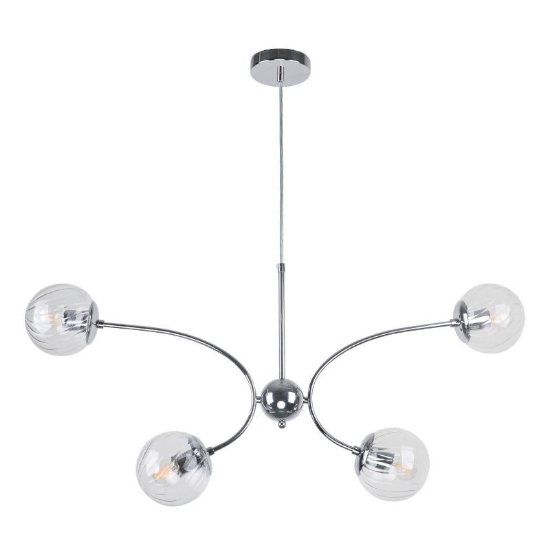 LAMP. COLGANTE CROMO 4L E27 60W