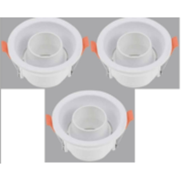 LAMP. EMPOTRABLE BLANCO 1L GU10 7W 3 PIEZAS MOVIBLE