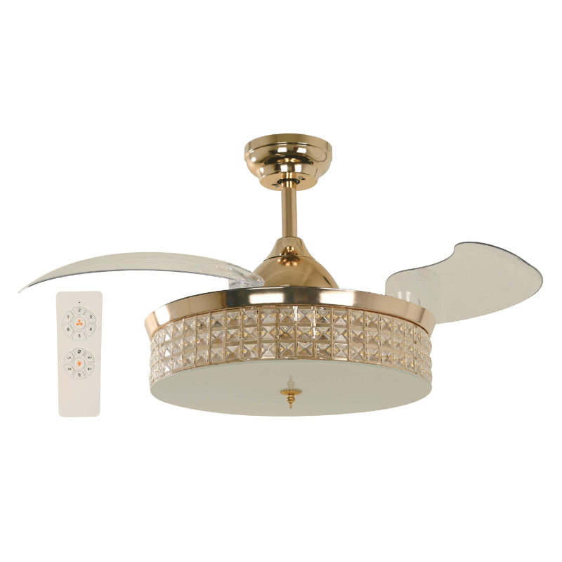VENTILADOR LED DE TECHO 42" DC 36W 2700K/3500K/5000K ASPAS PLEGABLES