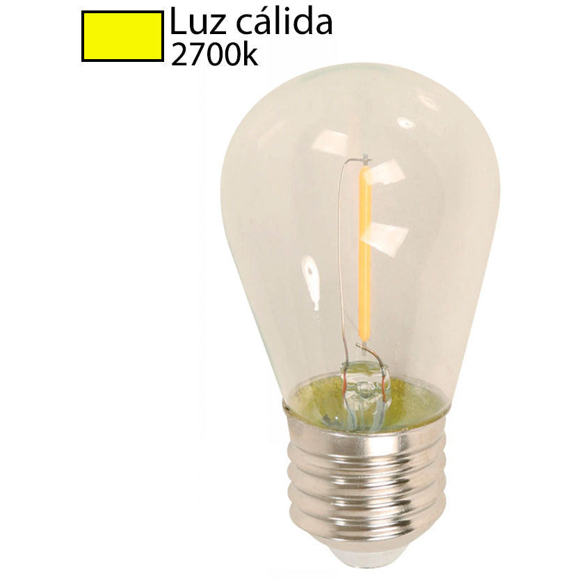 BOMBILLO LED FILAMENTO ST45 E27 1W 120V 2700K