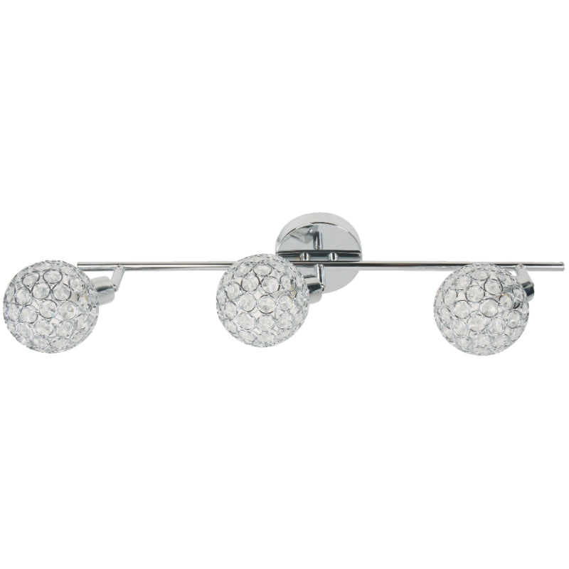 LAMP. TECHO CROMO 3LUCES G9 40W N/B