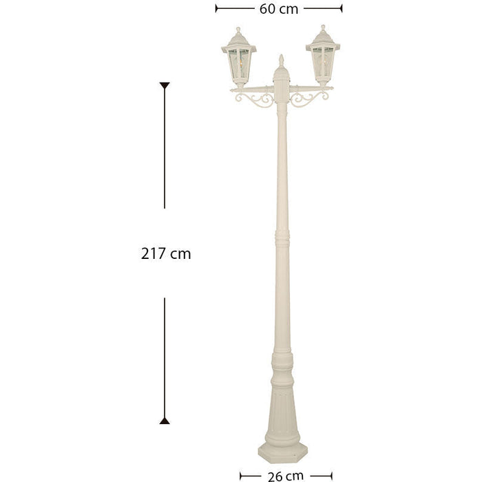LAMP. EXT. POSTE BLANCO 2L E27 40W