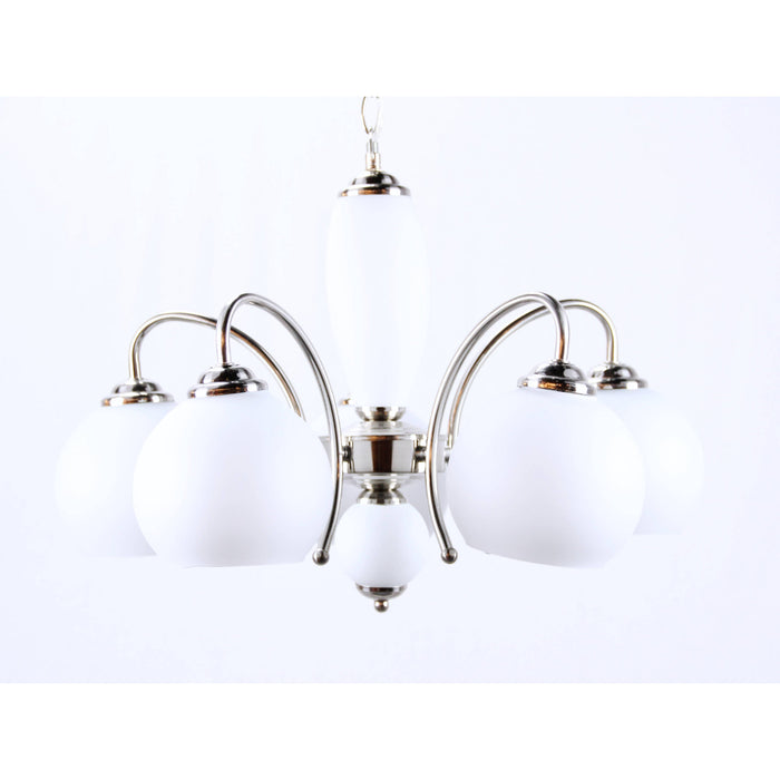 LAMP. TECHO NÍQUEL SATINADO 5L E27 60W