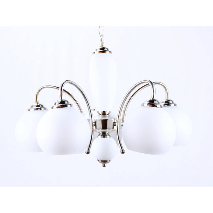 LAMP. TECHO NÍQUEL SATINADO 5L E27 60W