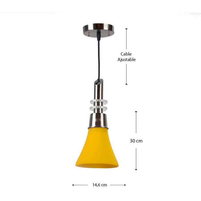 LAMP. COLGANTE AMARILLO 1L E27 60W