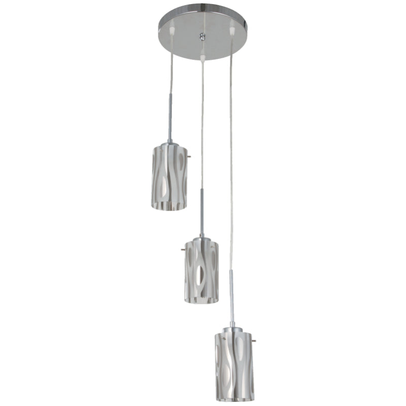 Lámpara Techo Cromo 3L E27 60W