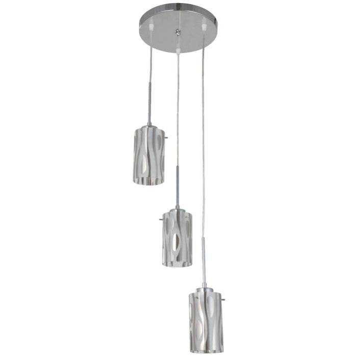 Lámpara Techo Cromo 3L E27 60W