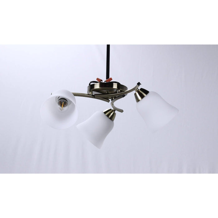 LAMP. TECHO BRONCE ANTIGUO 3L E27 40W