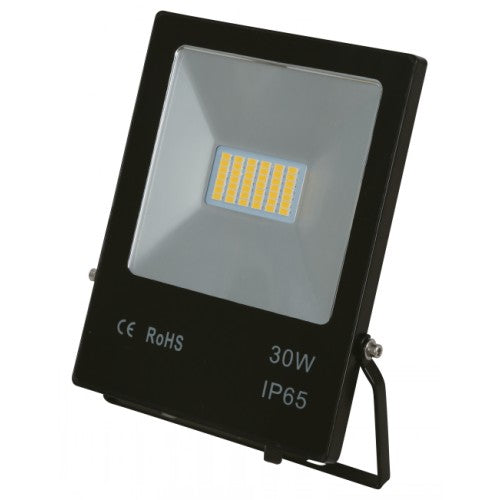 LAMP. LED EXT. REFLECTORA NEGRO 30W 120-240V 3000K (SLIM)