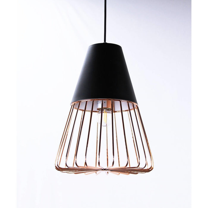 LAMP. COLGANTE NEGRO 1L E27 60W