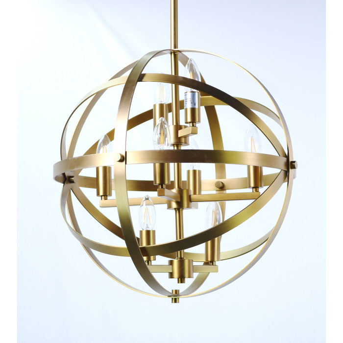 LAMP. TECHO DORADO 8L E14 40W