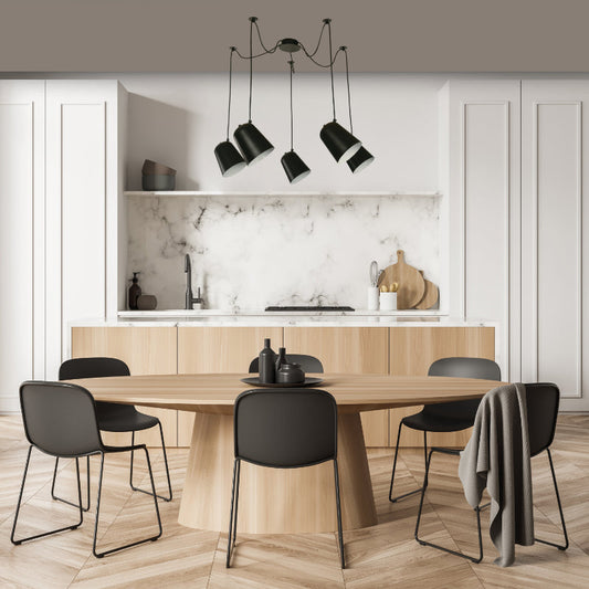 Lámpara Colgante Negro 5L E27 40W