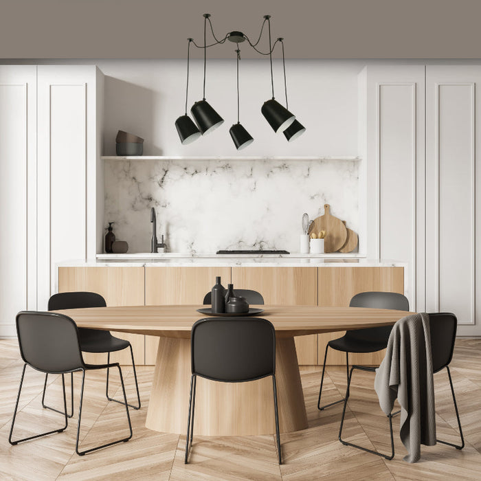 Lámpara Colgante Negro 5L E27 40W