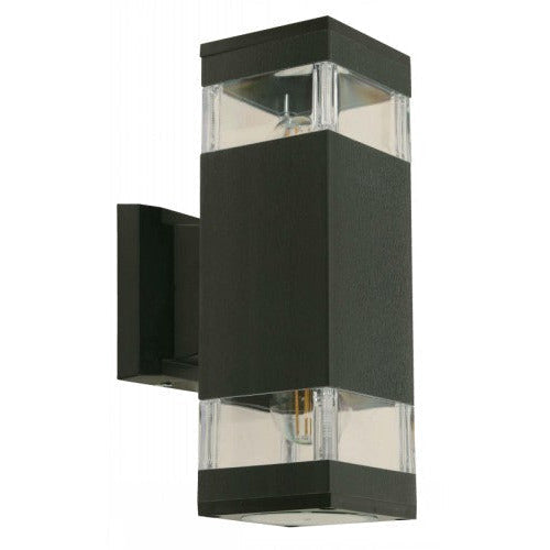 LAMP. EXT. PARED NEGRO 2L E27 10W