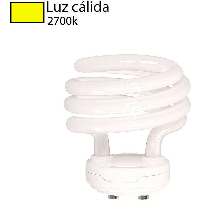 BOMBILLO CFL ESPIRAL GU15 25W 2700K