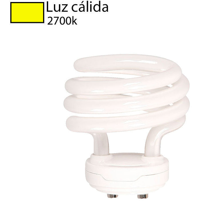BOMBILLO CFL ESPIRAL GU15 25W 2700K