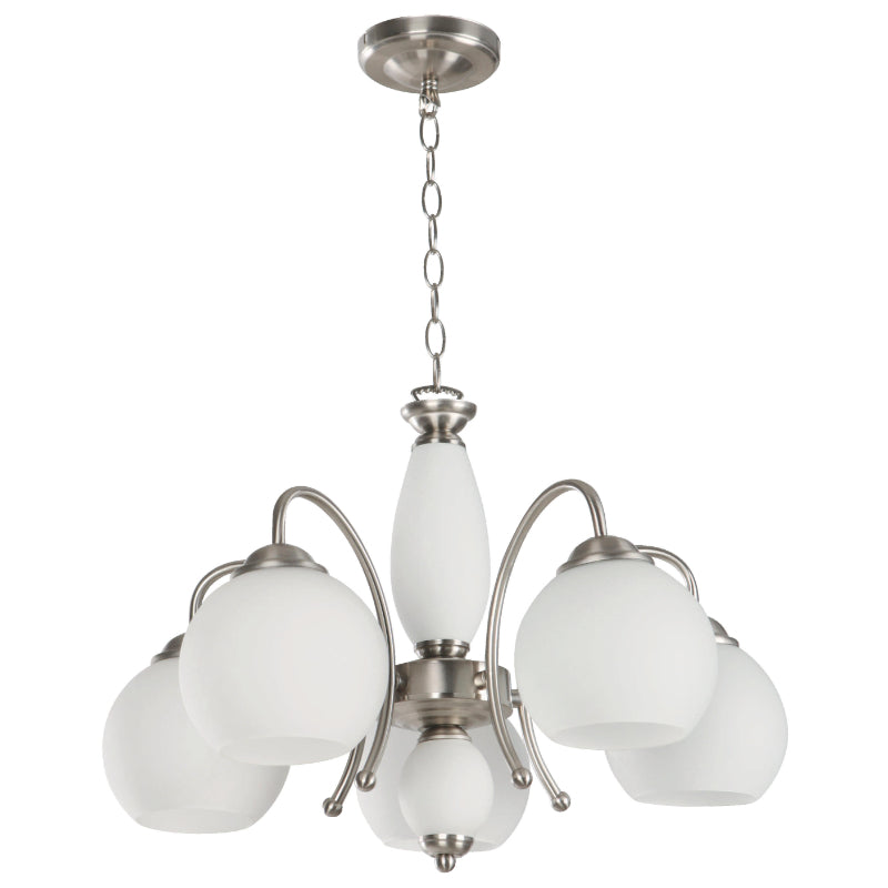 LAMP. TECHO NÍQUEL SATINADO 5L E27 60W