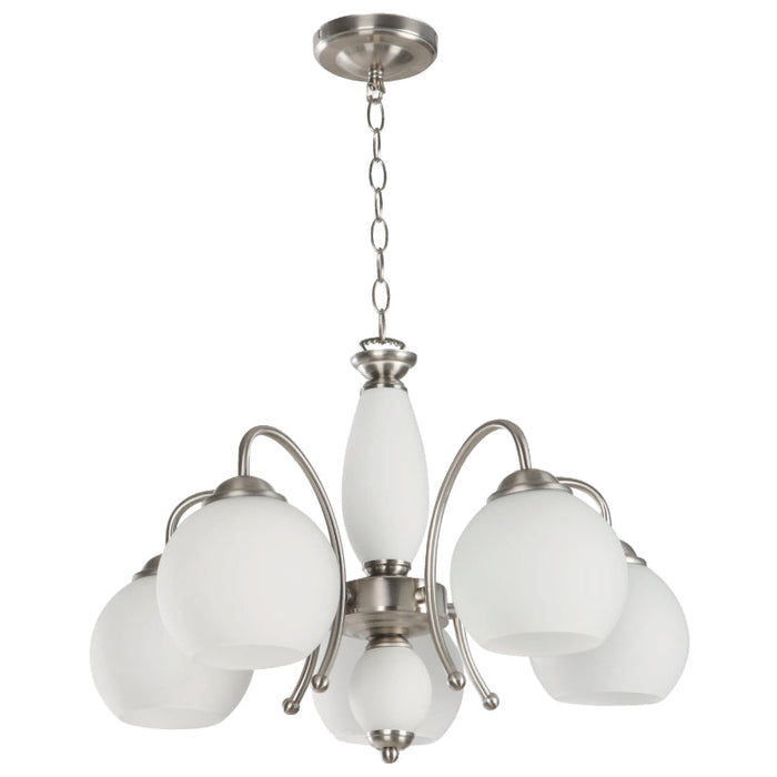 LAMP. TECHO NÍQUEL SATINADO 5L E27 60W