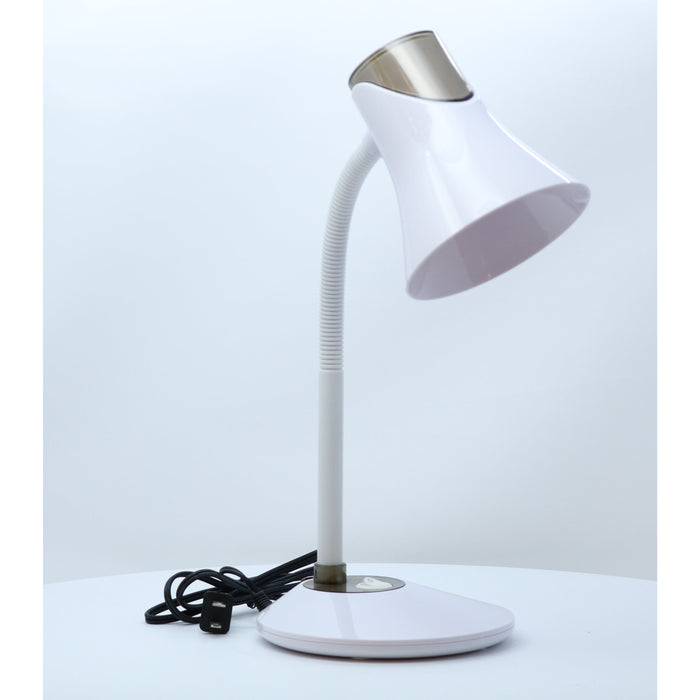 LAMP. ESCRITORIO BLANCO Y NEGRO 1L E27 9W